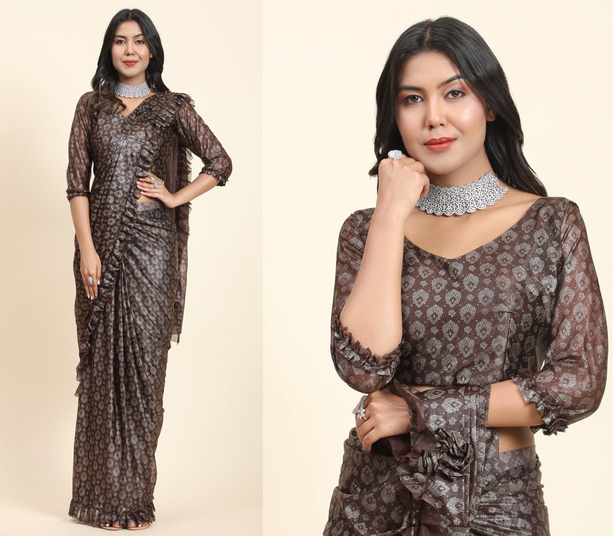 Aamoha Trendz Ready To Wear Designer Saree 101012 Colors 4