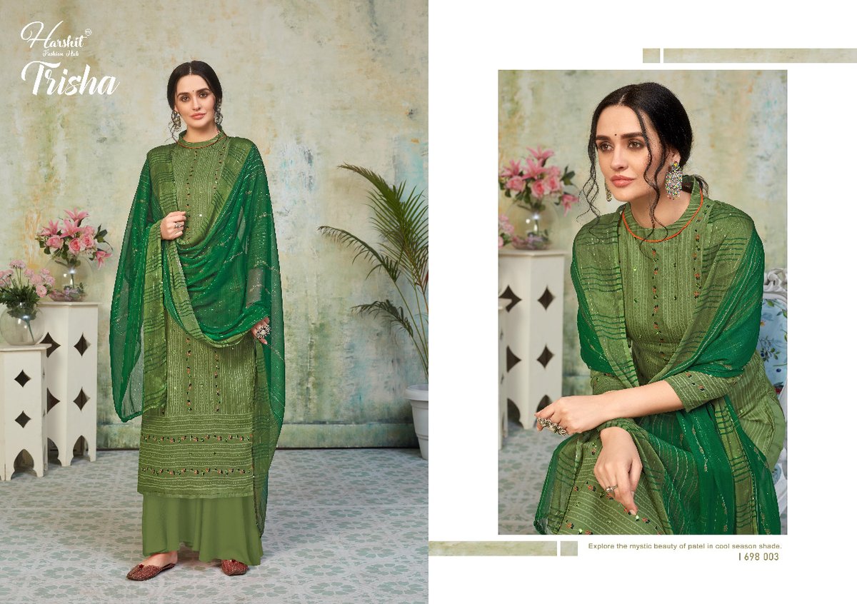 Harshit Fashion Trisha 1698-001 to 1698-010 Series 3