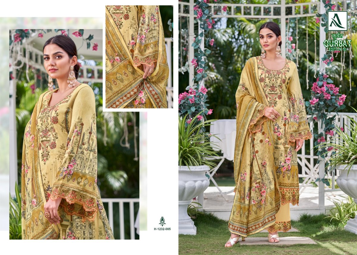 Alok Suit Qurbat Edition Vol-12 1232-001 to 1232-008 Series 5