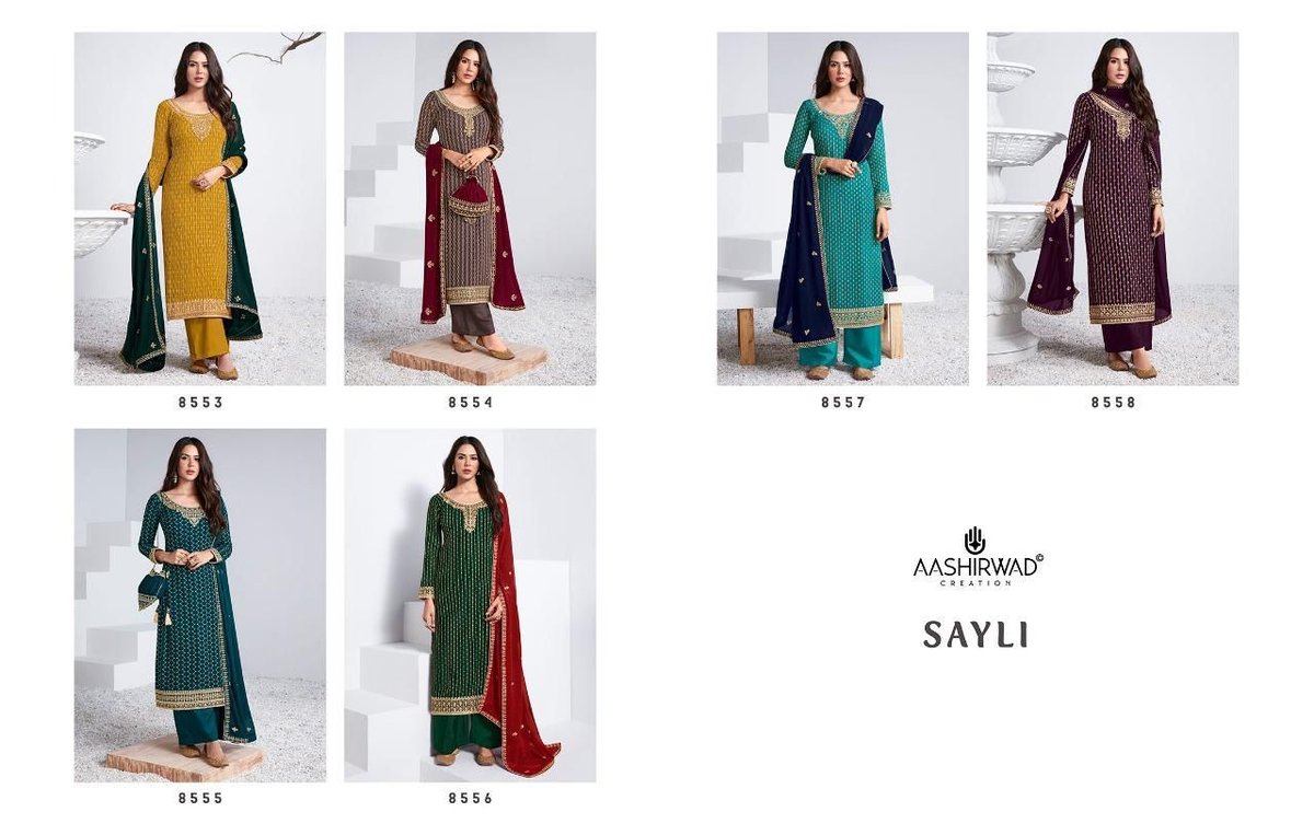 Aashirwad Creation Sayli 8553-8558 Series 7