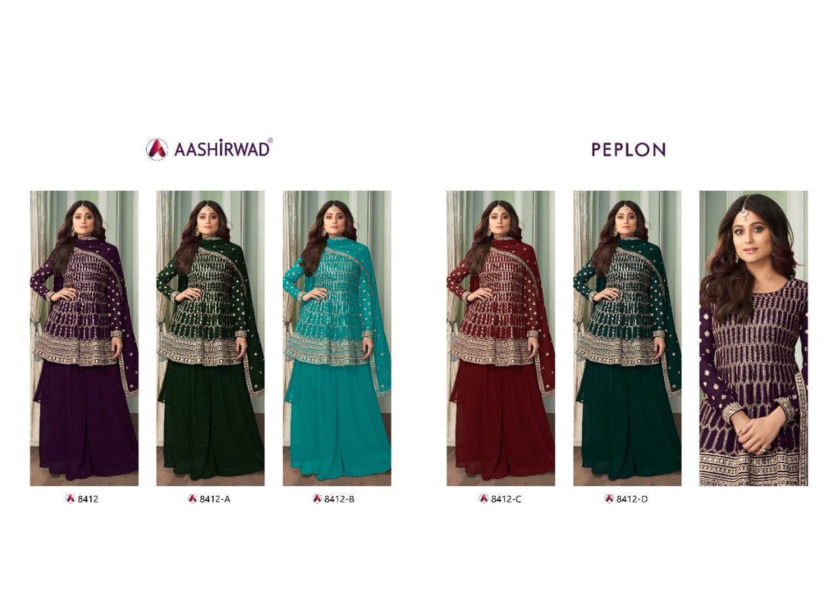 Aashirwad Creation Peplon 8412 Colors 6