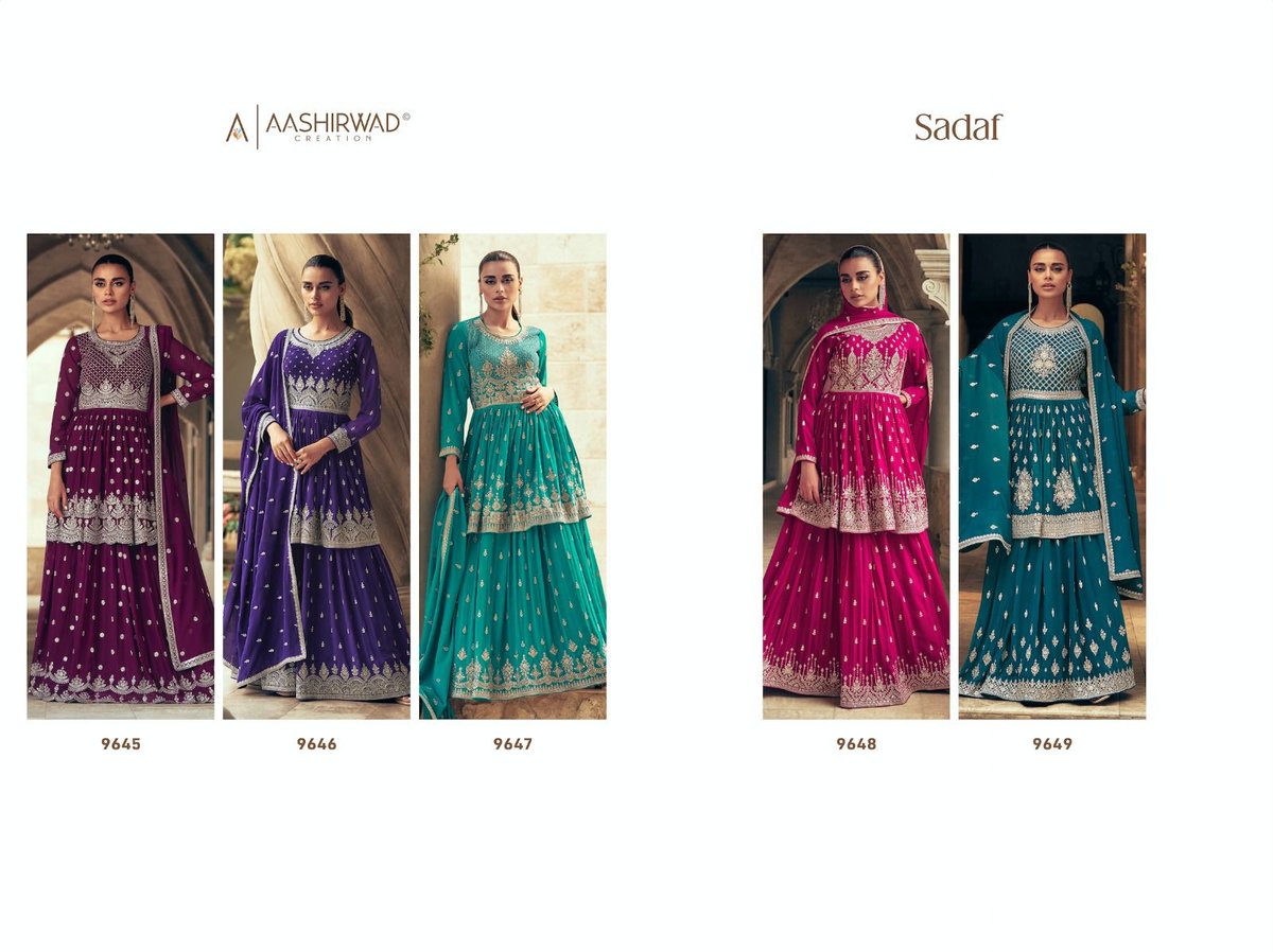 Aashirwad Creation Sadaf 9645-9649 Series 6