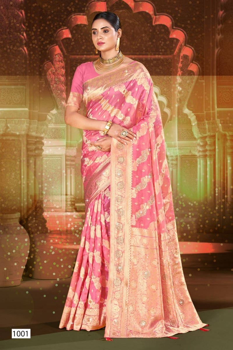 SAROJ SAREE SPARKLE SAROSKI-4 1001 TO 1006 1