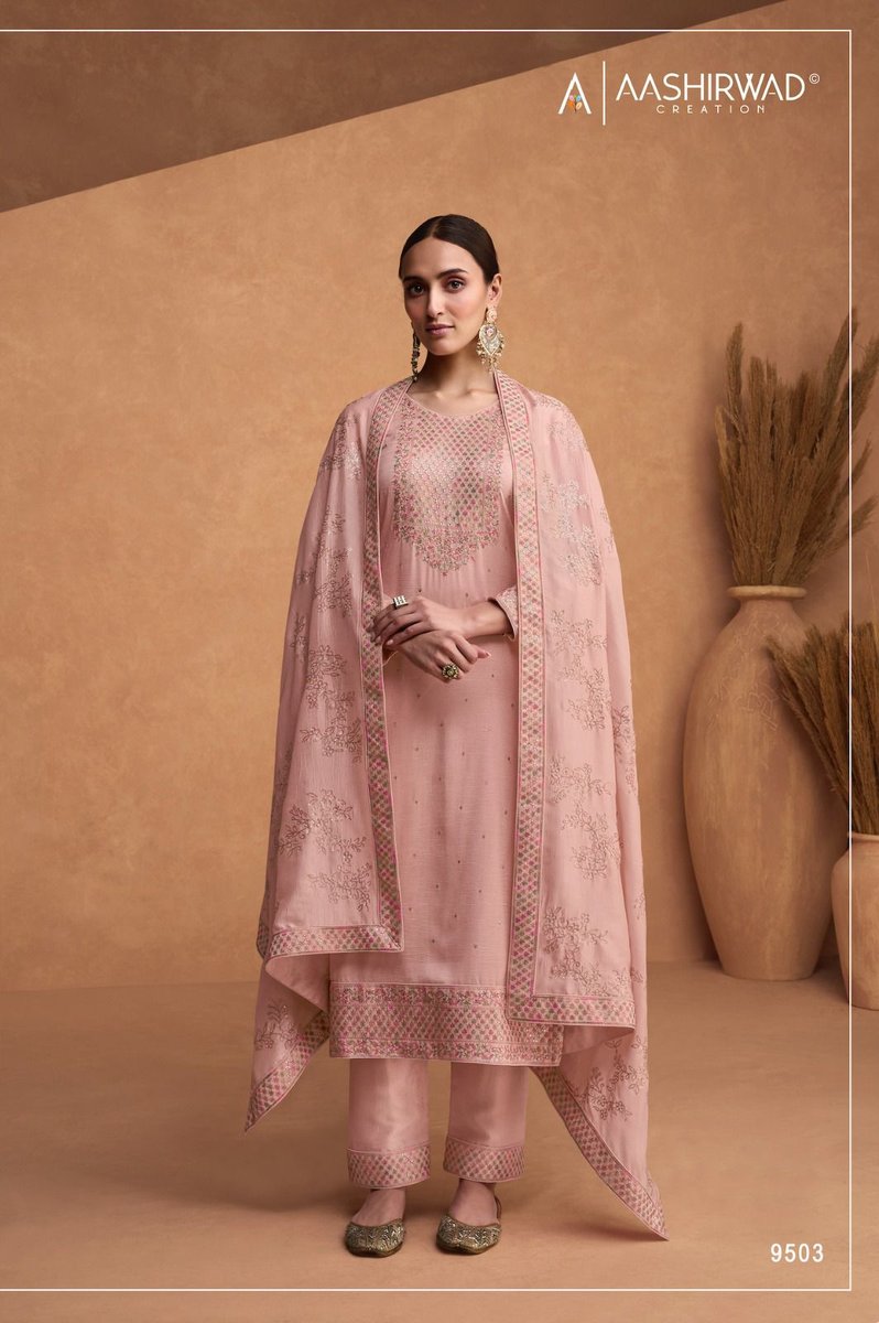 Aashirwad Creation Resham 9500-9503 Series 4