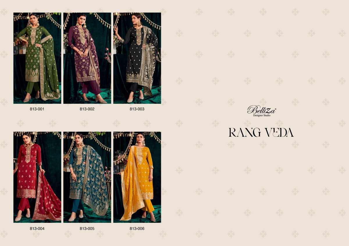 Belliza Designer Rang Veda 813-001 to 813-006 Series 7