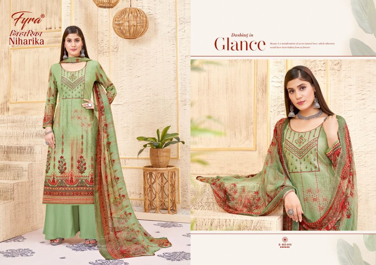 Alok Suit Fyra Niharika 923-001 to 923-010 Series 10