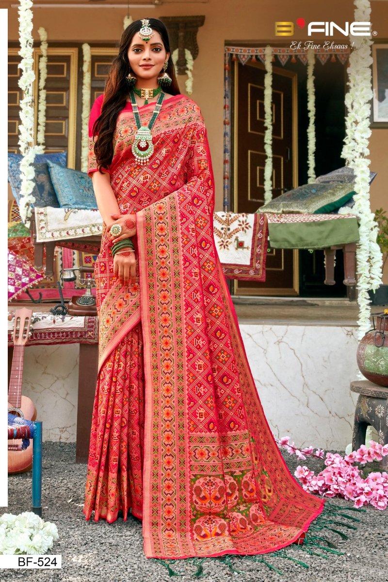 B Fine Saree Patola BF-524 to BF-535 Series 1