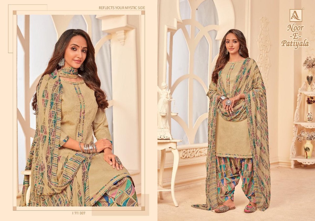 Alok Suits Noor-E-Patiyala 1711-001 to 1711-010 Series 7