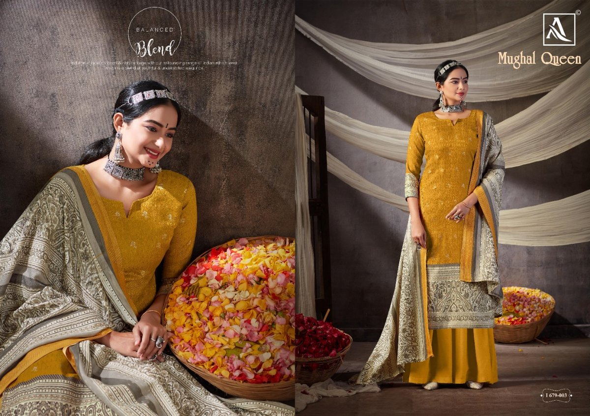 Alok Suits Mughal Queen 679-001-679-008 Series 3