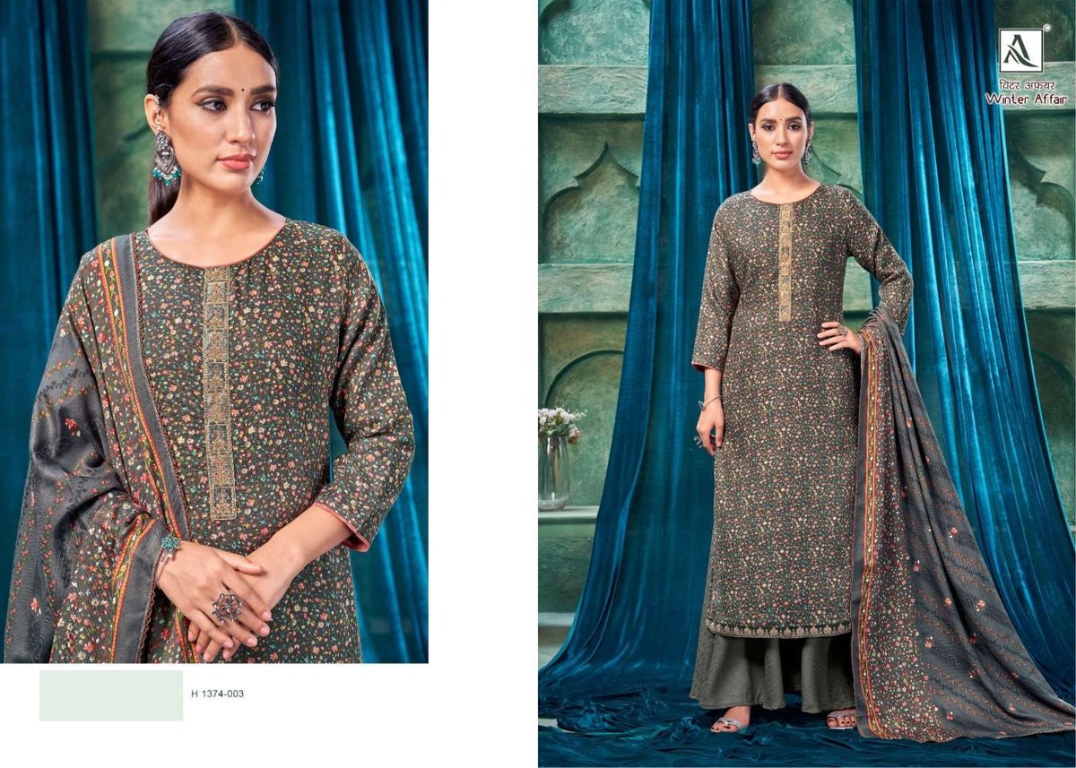 Alok Suit Winter Affair 1374-001 to 1374-008 Series 3