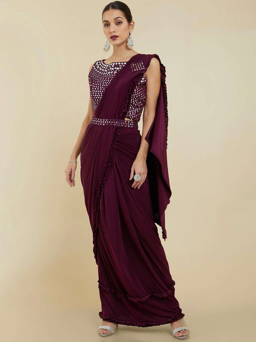 Aamoha Trendz Ready To Wear Designer Saree 214 Colors 3