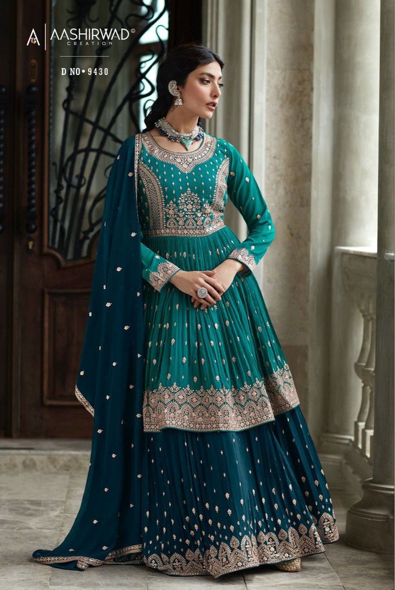 Aashirwad Creation Gulkand Radika 9428-9432 Series 3