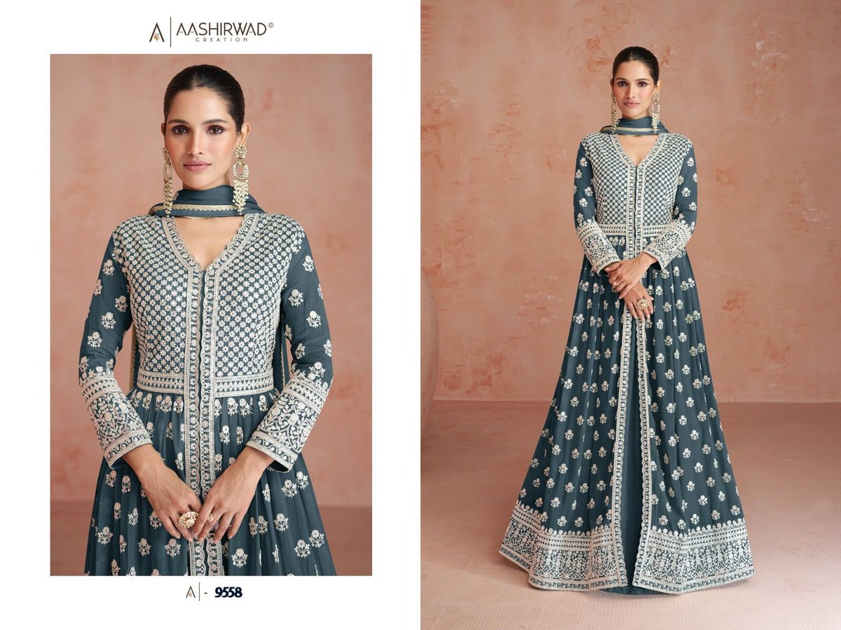Aashirwad Creation Orchid 9554-9558 Series 5