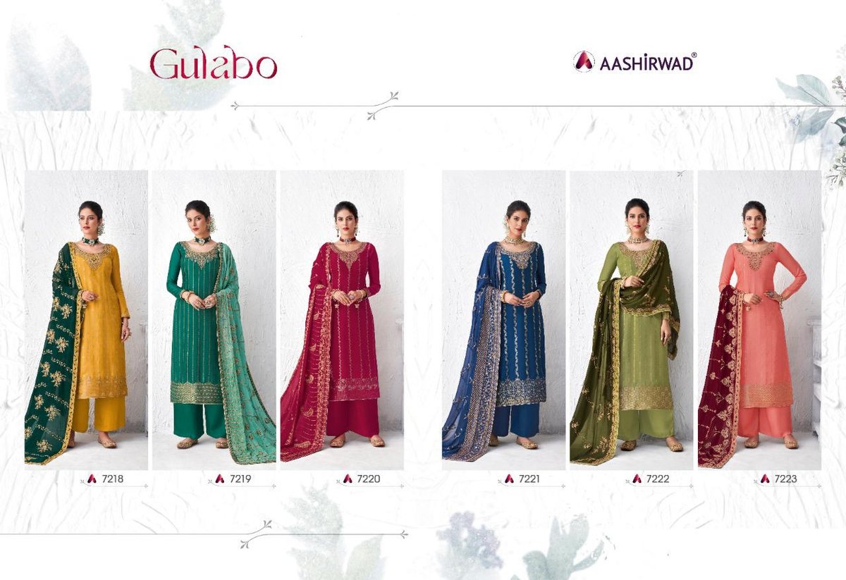 Aashirwad Creation Gulabo 7218-7223 Series 7