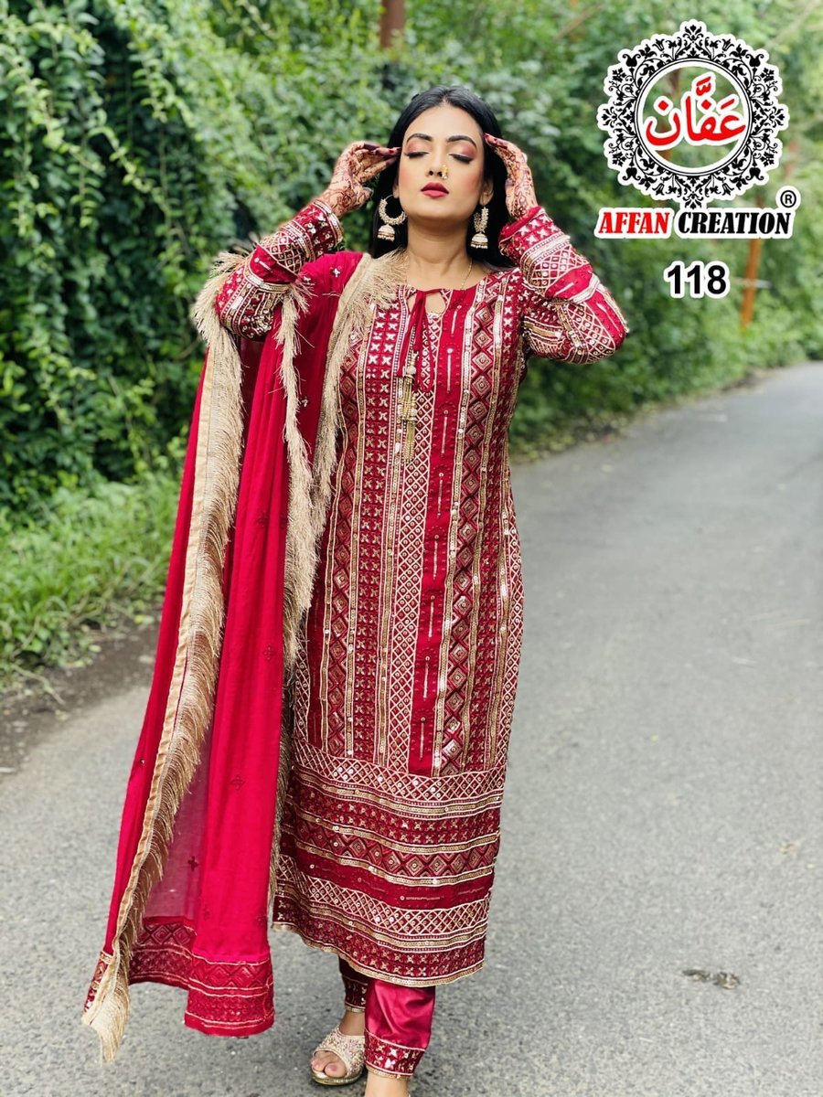 Affan Creation 118 Designer Suit 2
