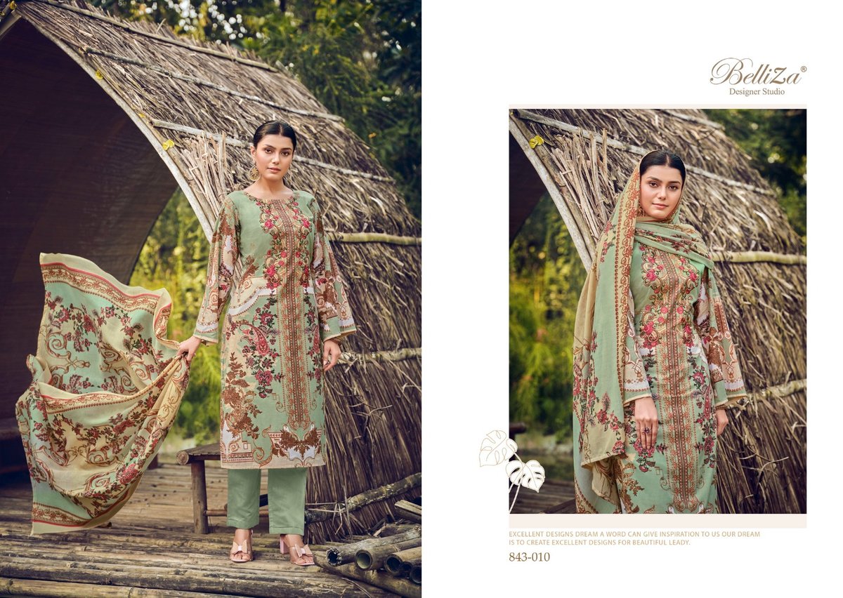Belliza Designer Naira Naira Vol-20 843-001 to 843-010 Series 10