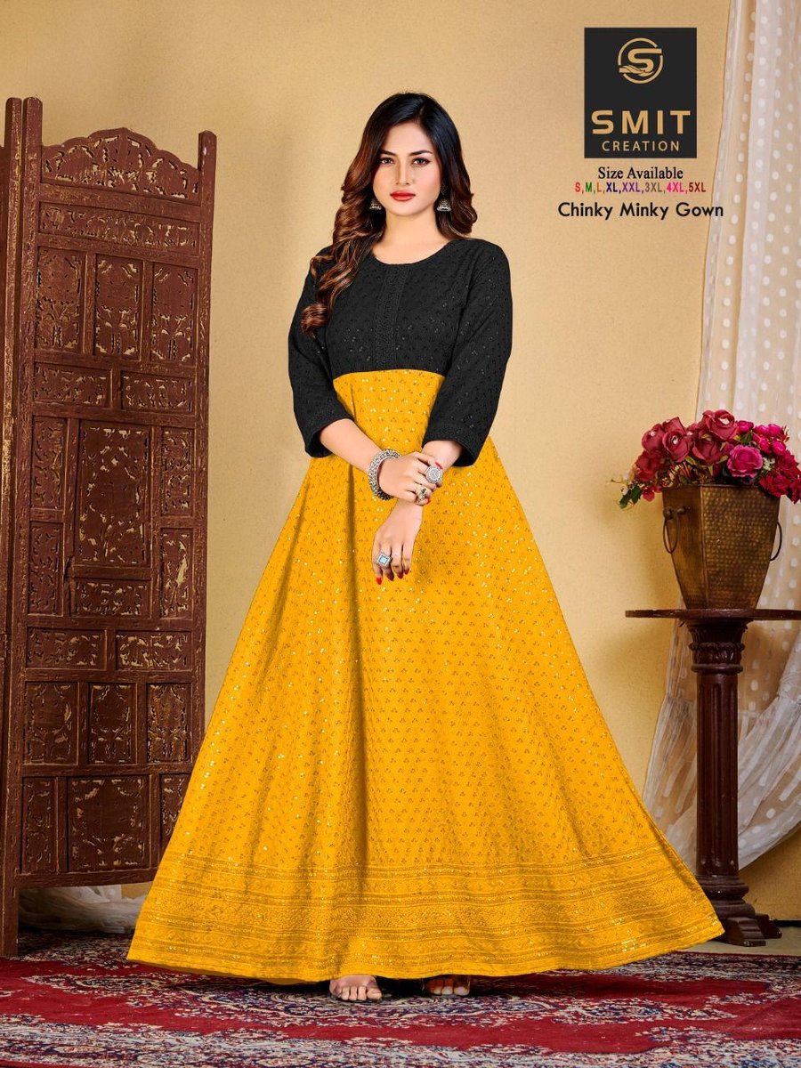 Poonam Designer Chinky Minky Gown 1001-1008 Series 5