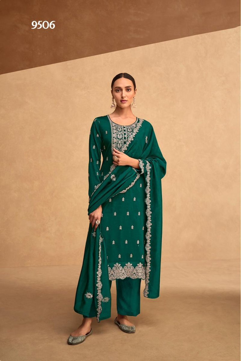 Aashirwad Creation Kashida 9504-9507 Series 3