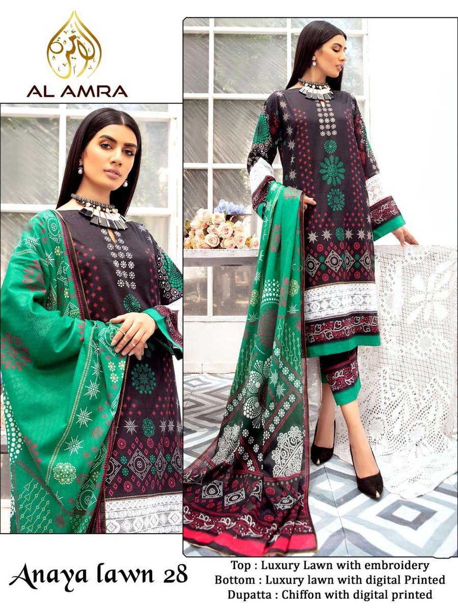 AL Amra Aanaya Lawn Chunri Collection 25-28 Series 4