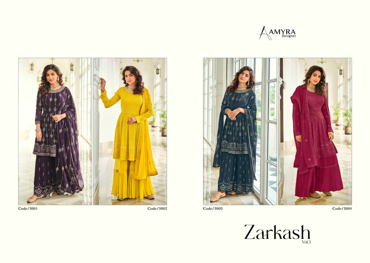 Amyra Designer Zarkash Vol-3 3001-3004 Series 5