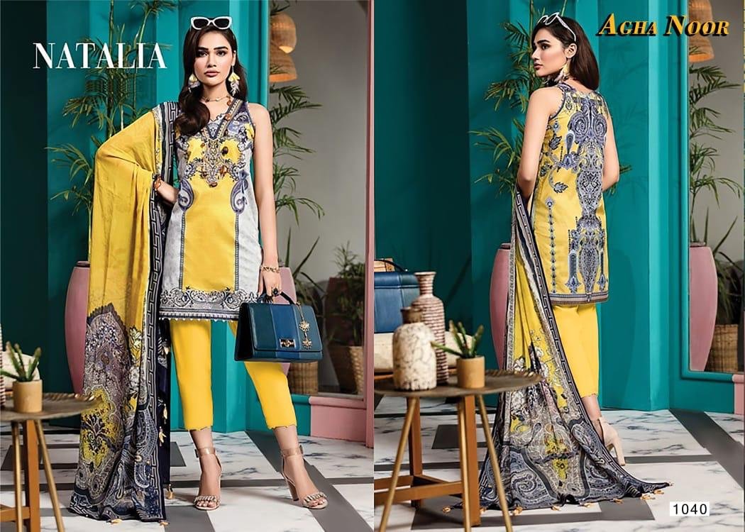 Agha Noor Luxury Lawn Collection Vol-3 1031-1040 Series 10