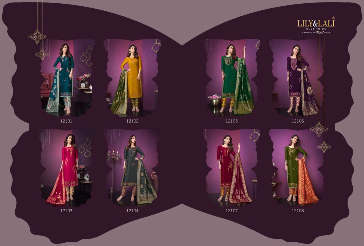 Lily & Lali Meenakari Vol-3 12101-12108 Series 9