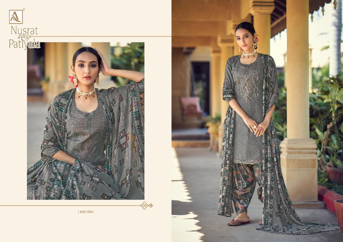 Alok Suit Nusrat-E-Patiyala 690-001-690-010 Series 4