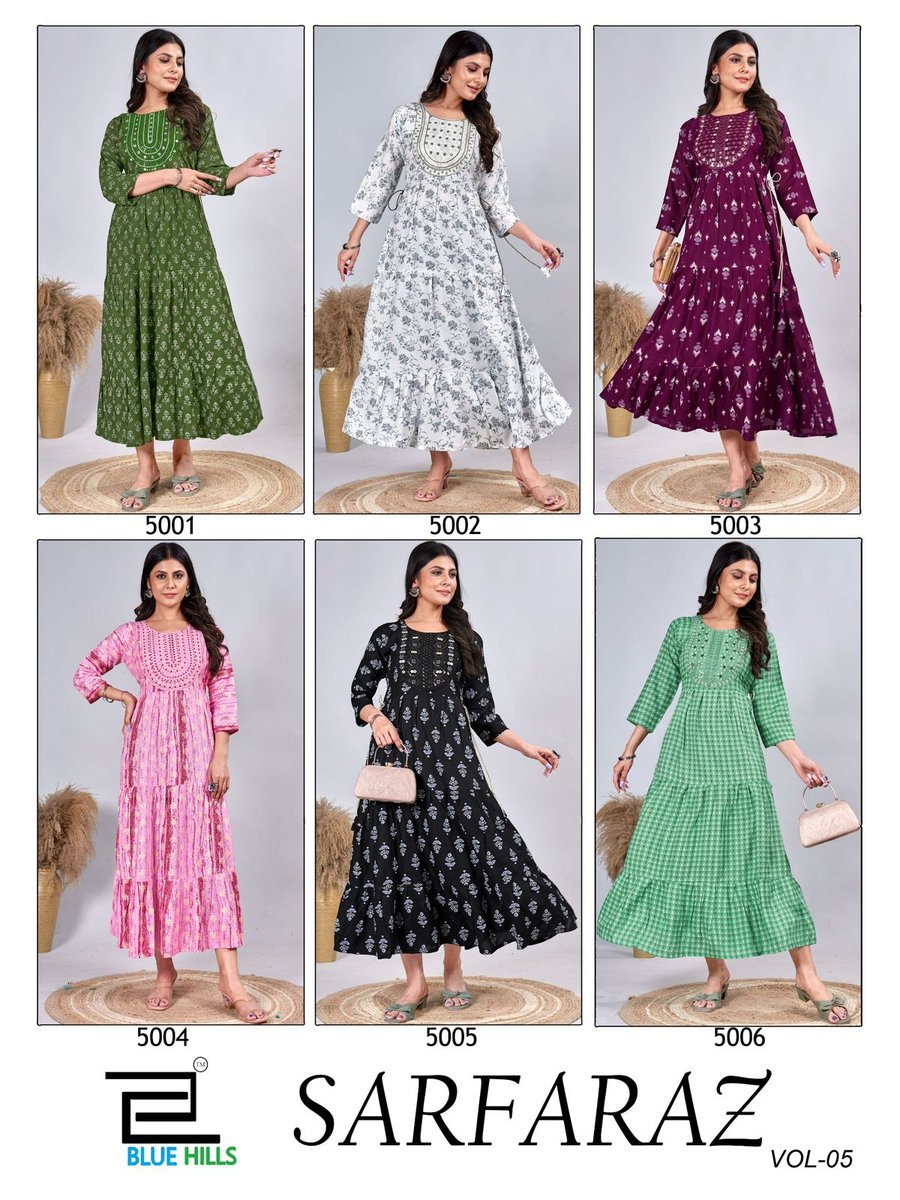 BLUE HILLS SARFARAZ VOL-5 5001 TO 5006 7