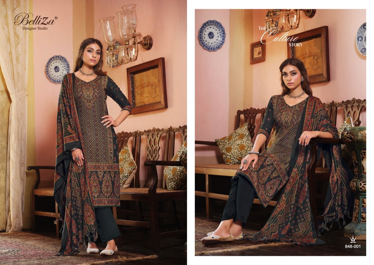 Belliza Designer Cashmera Kaani 848-001 to 848-007 Series 1