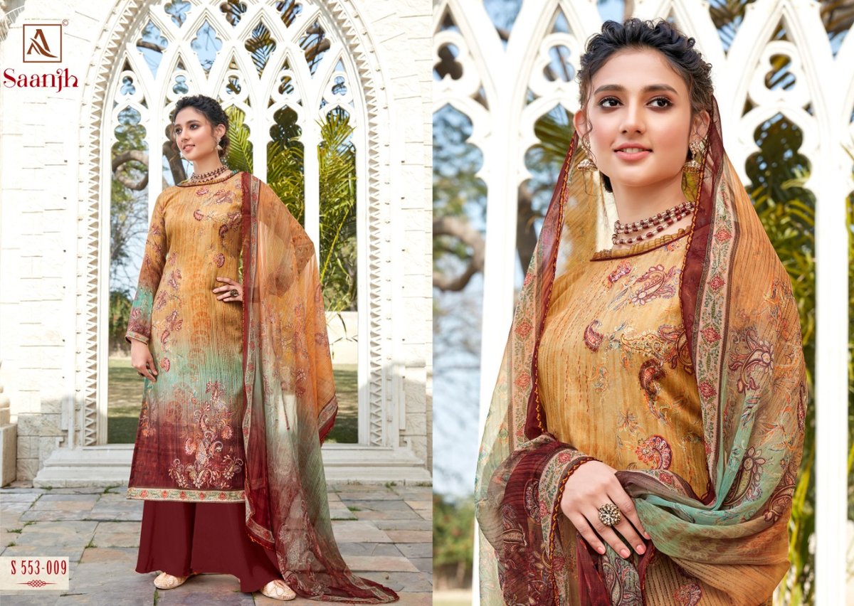 Alok Suits Saanjh 553-001 to 553-010 Series 9