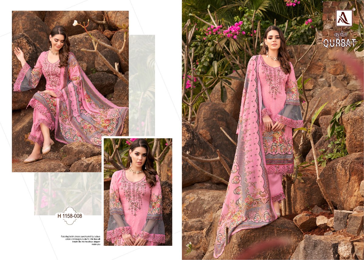 Alok Suit Qurbat Edition Vol-7 1158-001 to 1158-008 Series 8