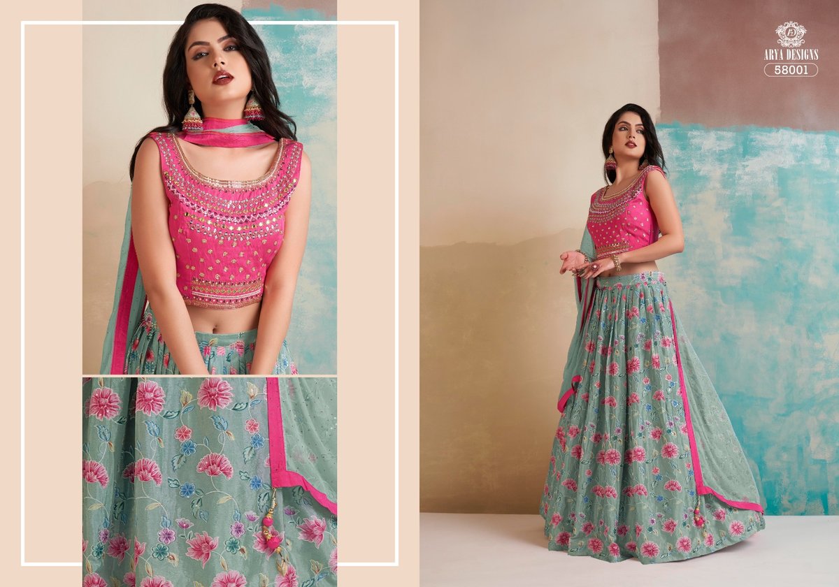 Arya Designs Floral Vol-6 58001-58004 Series 1
