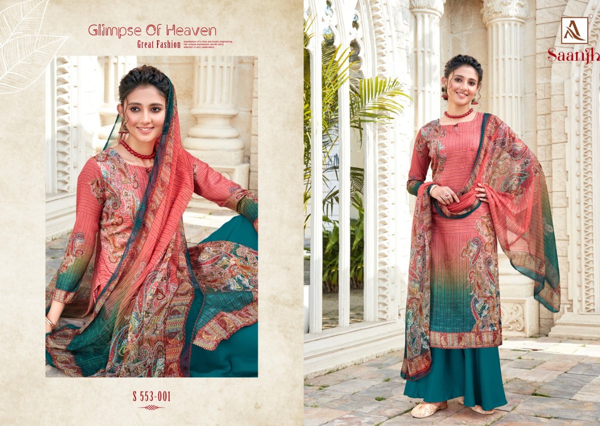 Alok Suits Saanjh 553-001 to 553-010 Series 1