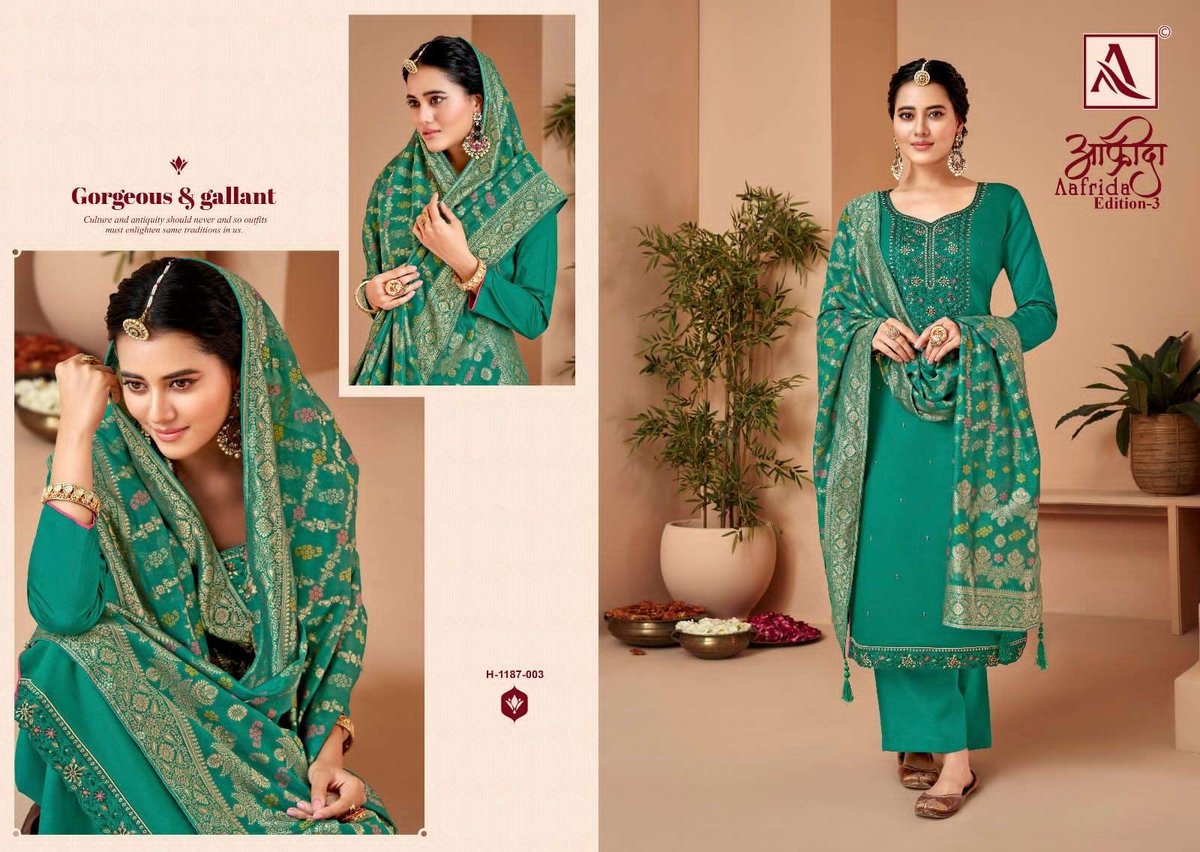 Alok Suit Aafrida Edition Vol-3 1187-001 to 1187-006 Series 3
