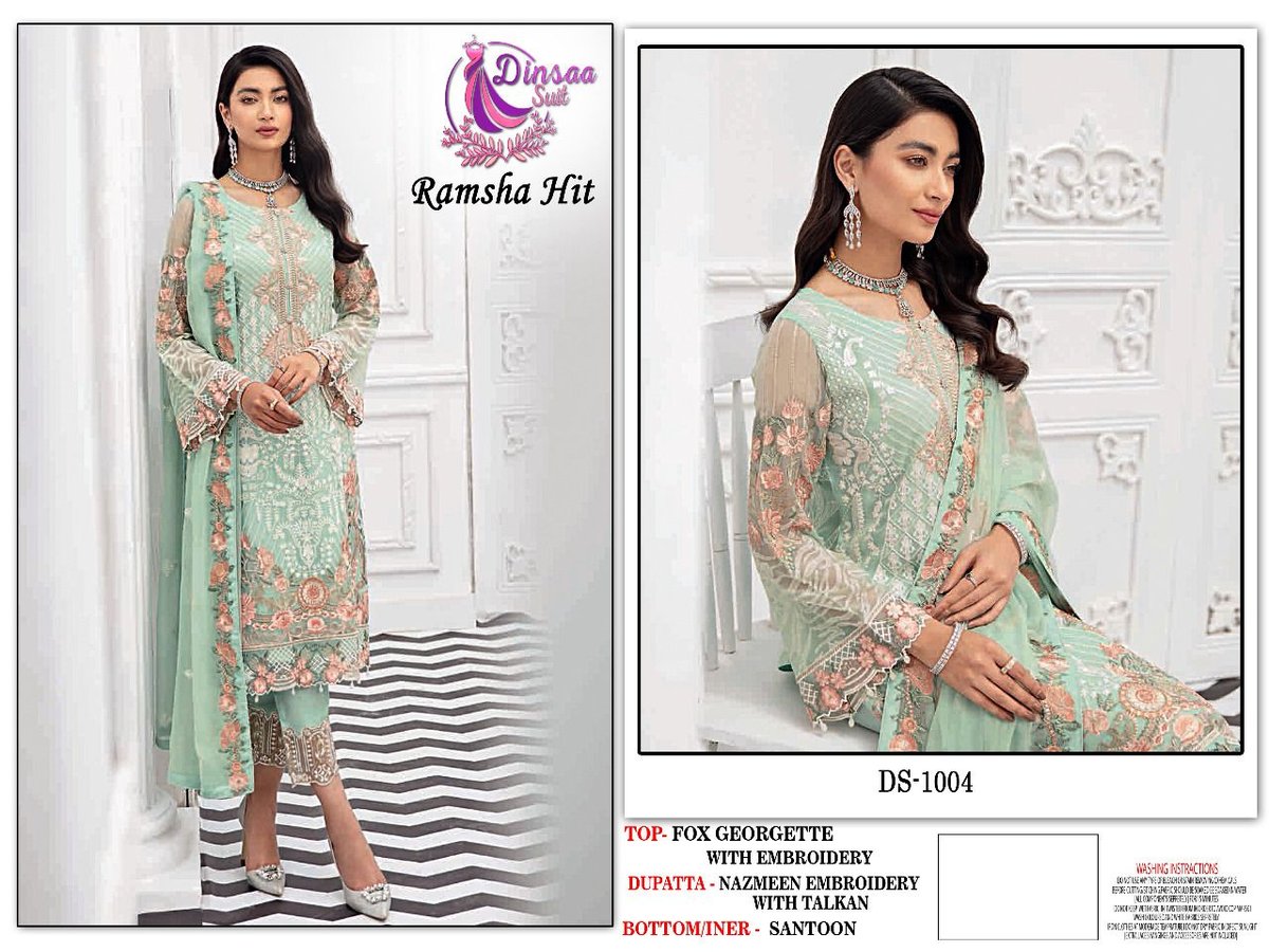 Dinsaa Suit Ramsha Hit DS-1001 to DS-1004 Series 4