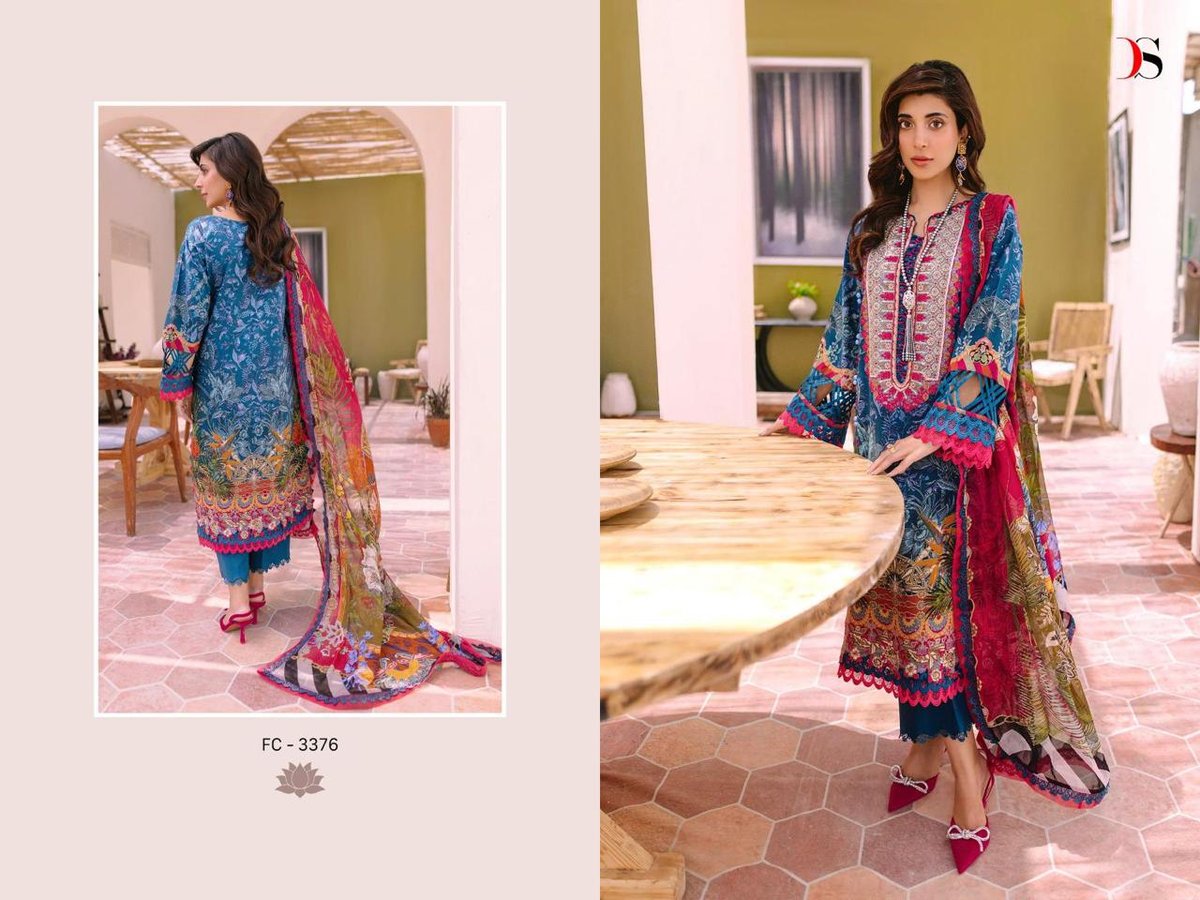 Deepsy Suit Firdous Classic Lawn Vol-23 3371-3376 Series 6
