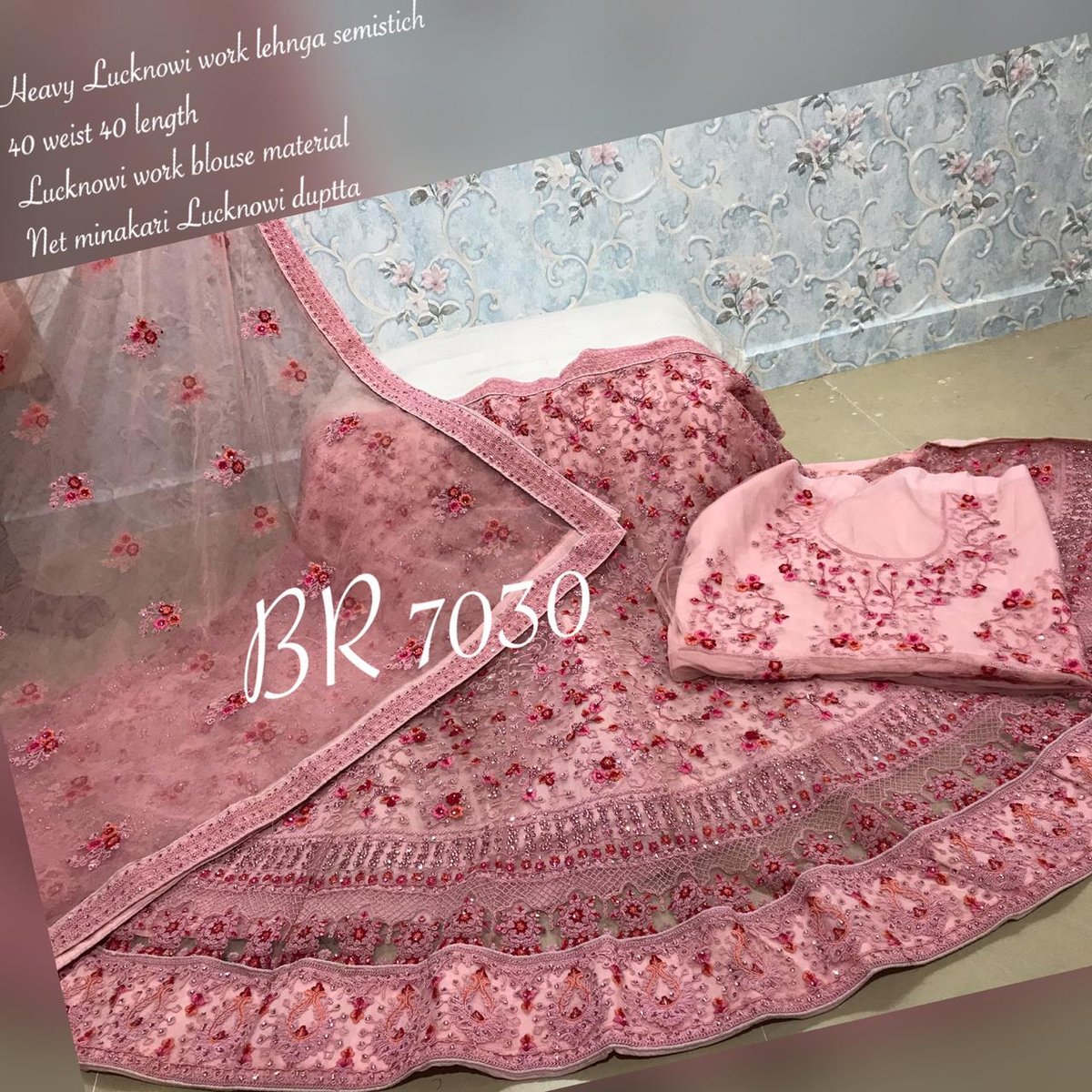 BR Lehenga Choli Lucknowi Work BR-7030 Colors 6