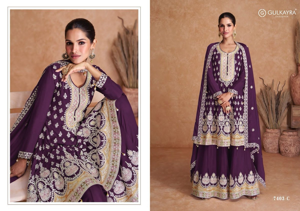 Gulkayra Designer Flory Gold 7403 Colors 3