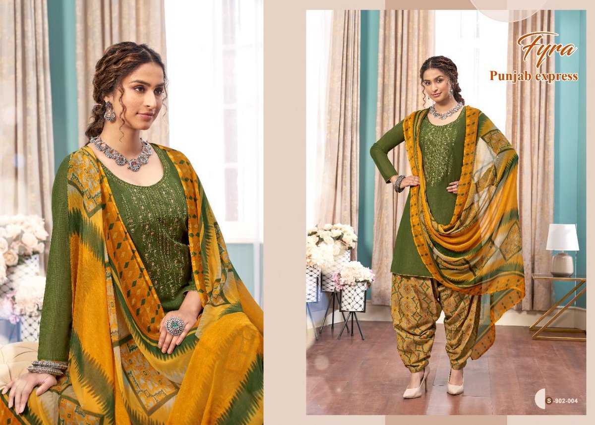 Alok Suits Fyra Punjab Express 902-001 to 902-010 Series 4