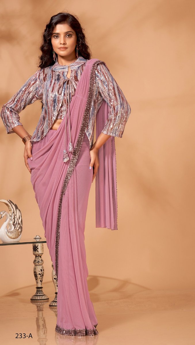 Aamoha Trendz Ready Made Designer Saree 233-A Design 3