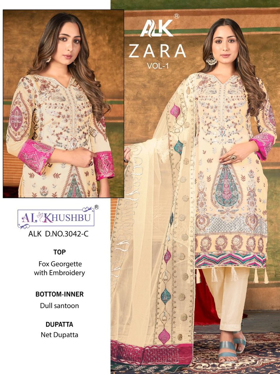 AL Khushbu Zara Vol-1 3042 Colors 3