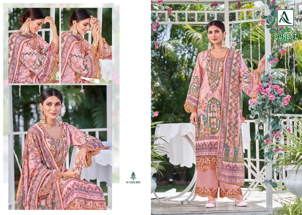 Alok Suit Qurbat Edition Vol-12 1232-001 to 1232-008 Series 3