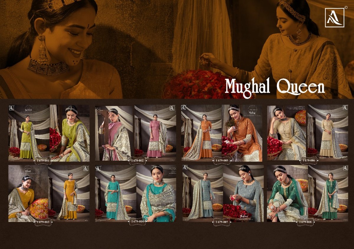 Alok Suits Mughal Queen 679-001-679-008 Series 9