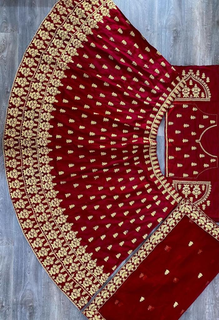 Bollywood  Designer Maroon Lehenga LG-423 Design 2