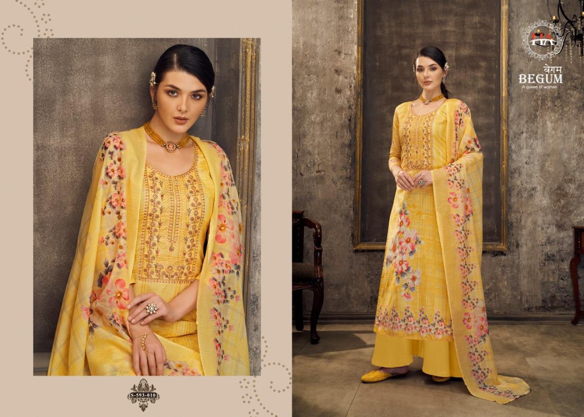 Harshit Fashion Begum 593-001 To 593-010 Series 10