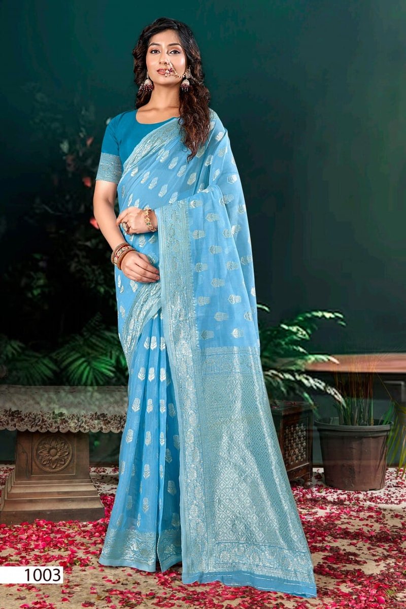 SAROJ SAREE PACIFIC COTTON VOL-3 1001 TO 1006 3