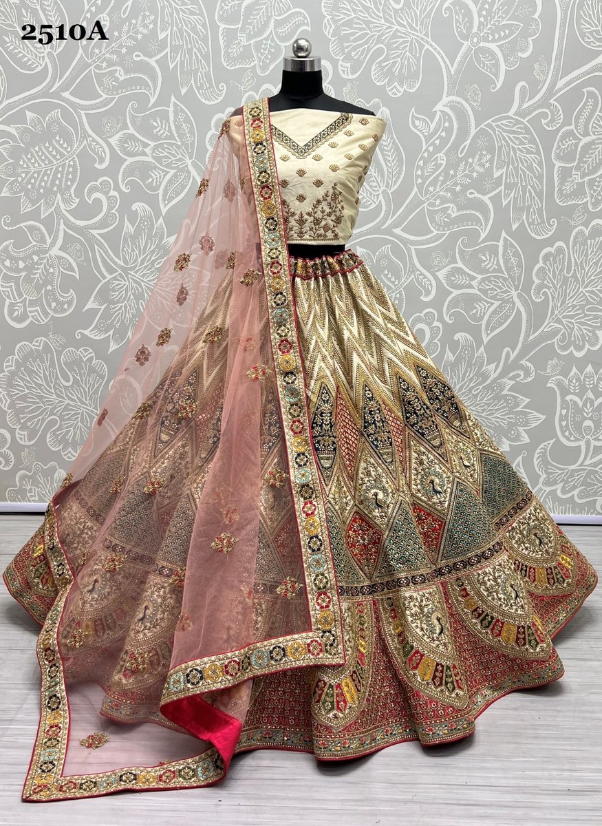 Anjani Art Bridal Lehenga 2510 Colors 1