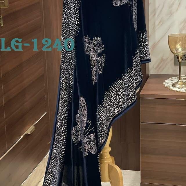 Party Wear Velvet Designer Saree LG-1240 Colors 3