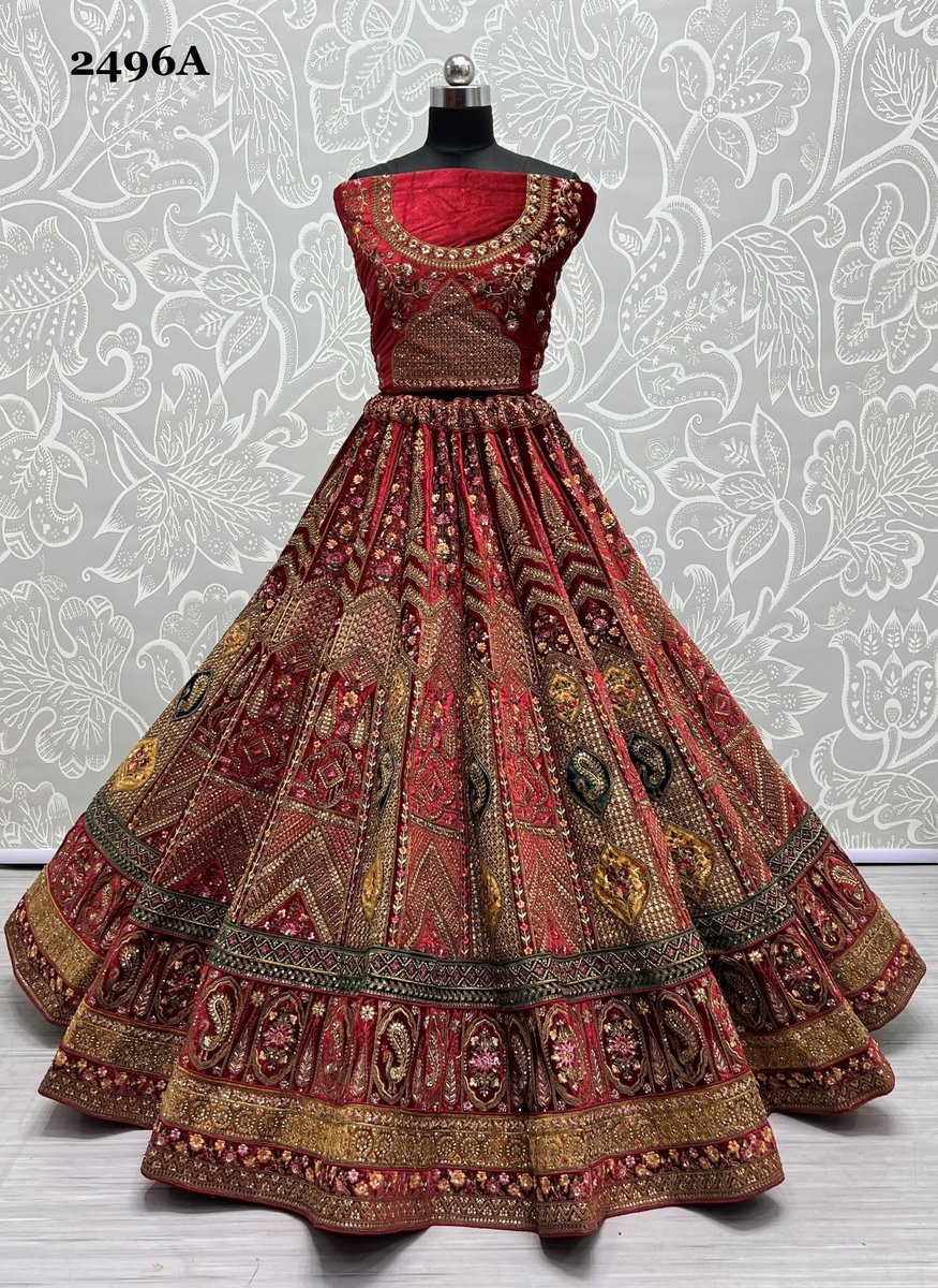 Anjani Art Bridal Lehenga 2496 Colors 2