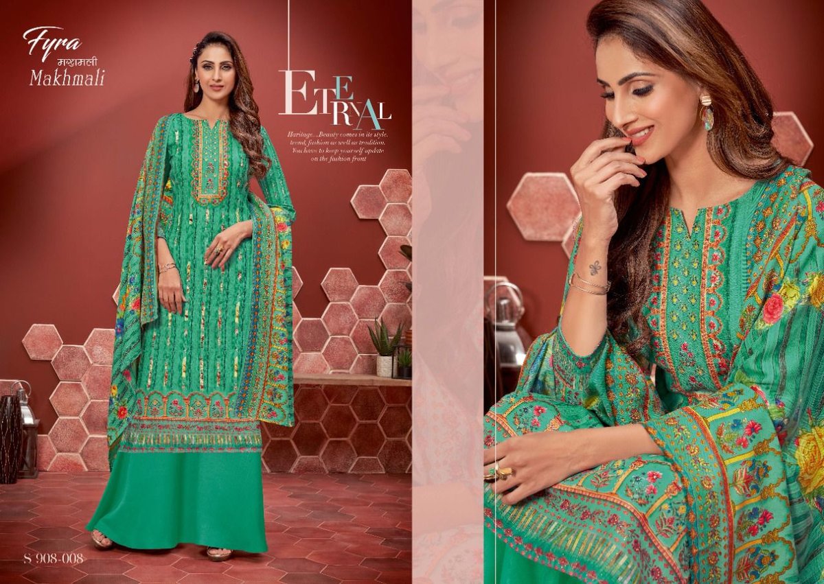 Alok Suits Fyra Makhmali 908-001 To 908-010 Series 8